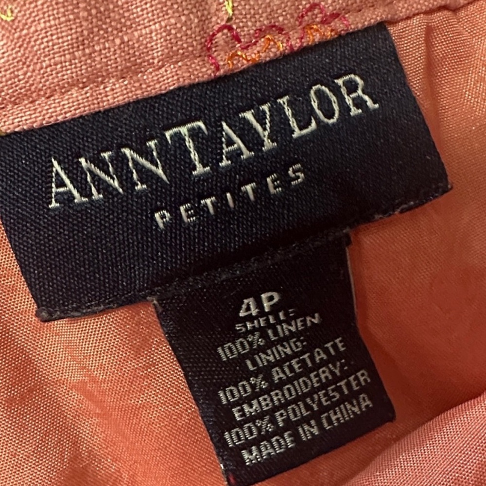Ann Taylor Vintage Beaded Linen Skirt - Picture 3 of 3
